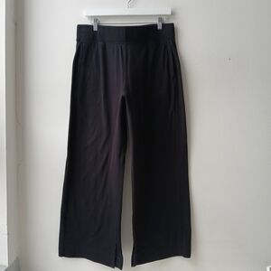 Pact Organic Cotton Airplane Wide Leg Pants Black Women's XL